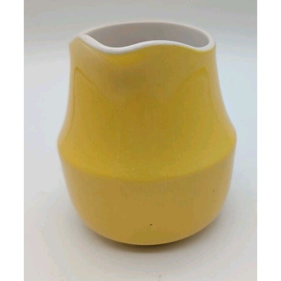 Mikasa Cera-Stone Creamer D1300 Daybreak Yellow Vintage MCM Japan - Picture 2 of 7